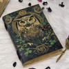 Celtic Owl Wisdom Leather Diary with Antique Lock