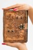 Handcrafted Owl Embossed Genuine Leather Journal with Vintage Lock