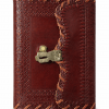 Classic Hand-Stitched Vintage Leather Diary with Brass Lock