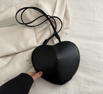 Black Heart Sling Bag