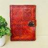 Celtic Owl Wisdom Leather Diary with Antique Lock