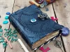 Mystic Evil Eye Hand-Stitched Leather Diary with Antique Lock