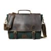 Canvas Messenger Bag - Green