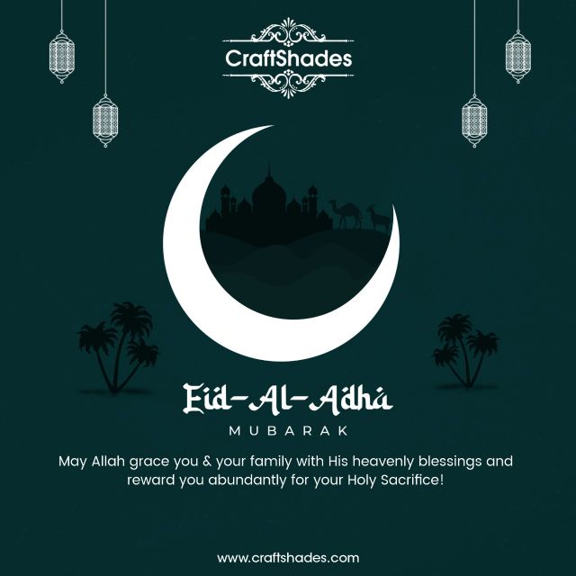 On this blessed Eid al-Adha, may the spirit of sacrifice and faith bring joy and prosperity to your heart and home. Eid Mubarak to you and your loved ones,
.
.
 #Craftshades #EidMubarak #EidAlAdha #BlessedEid #EidCelebration #EidGreetings #JoyfulSacrifice #EidFamily #EidJoy #EidBlessings #EidWishes #celebration #EidLove #EidPeace #EidMemories #EidPrayer #EidGathering #EidFestivities #peace
